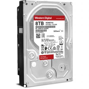 HDD 3.5" DE 8TB + BAHIA HP, WD RED 5400RPM